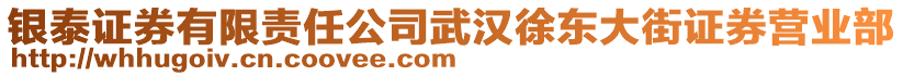 銀泰證券有限責任公司武漢徐東大街證券營業(yè)部