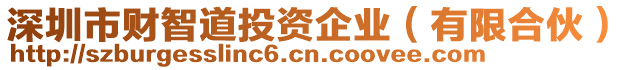 深圳市財智道投資企業(yè)（有限合伙）