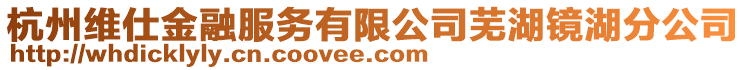杭州維仕金融服務有限公司蕪湖鏡湖分公司
