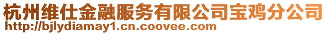 杭州維仕金融服務有限公司寶雞分公司