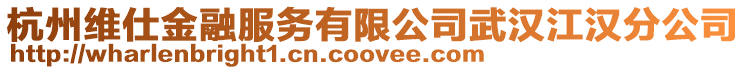 杭州維仕金融服務有限公司武漢江漢分公司