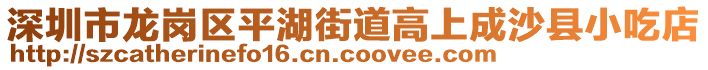 深圳市龍崗區平湖街道高上成沙縣小吃店