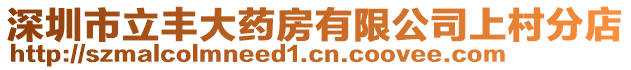 深圳市立豐大藥房有限公司上村分店