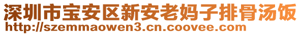 深圳市寶安區(qū)新安老媽子排骨湯飯