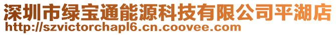 深圳市綠寶通能源科技有限公司平湖店