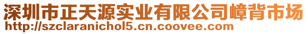 深圳市正天源實業(yè)有限公司嶂背市場