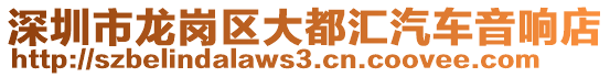 深圳市龍崗區(qū)大都匯汽車音響店