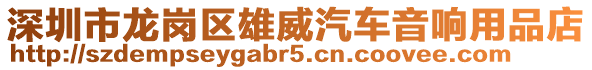 深圳市龍崗區雄威汽車音響用品店