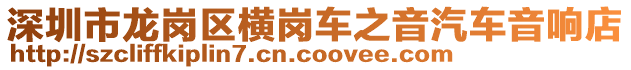 深圳市龍崗區橫崗車之音汽車音響店