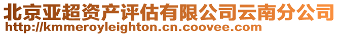 北京亞超資產(chǎn)評(píng)估有限公司云南分公司