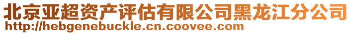 北京亞超資產評估有限公司黑龍江分公司
