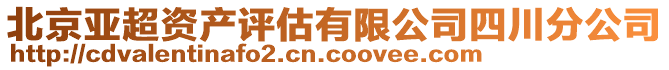 北京亞超資產(chǎn)評(píng)估有限公司四川分公司