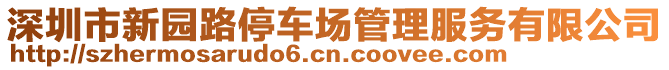 深圳市新園路停車場管理服務有限公司