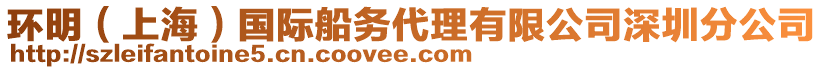 環(huán)明（上海）國際船務(wù)代理有限公司深圳分公司