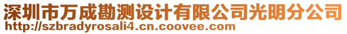 深圳市萬成勘測設計有限公司光明分公司