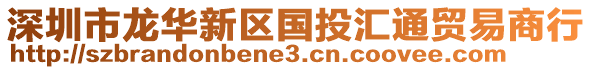 深圳市龍華新區(qū)國投匯通貿(mào)易商行