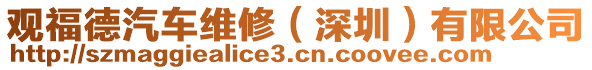觀福德汽車維修(深圳)有限公司