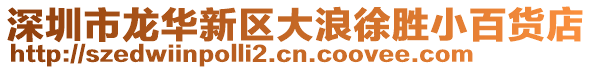 深圳市龍華新區(qū)大浪徐勝小百貨店