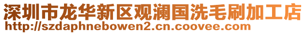 深圳市龍華新區(qū)觀瀾國洗毛刷加工店