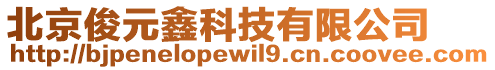 北京俊元鑫科技有限公司