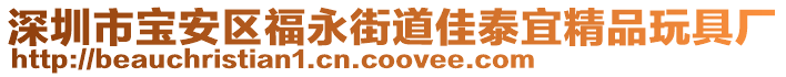 深圳市寶安區(qū)福永街道佳泰宜精品玩具廠