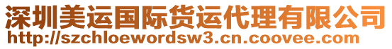 深圳美運(yùn)國(guó)際貨運(yùn)代理有限公司