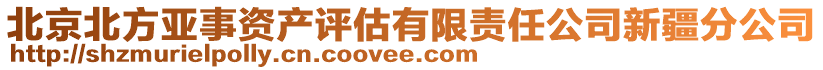 北京北方亞事資產(chǎn)評(píng)估有限責(zé)任公司新疆分公司