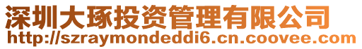 深圳大琢投資管理有限公司