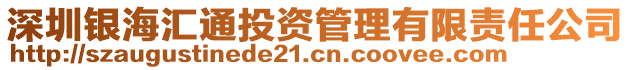 深圳銀海匯通投資管理有限責(zé)任公司