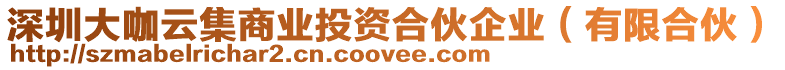 深圳大咖云集商業投資合伙企業(有限合伙)