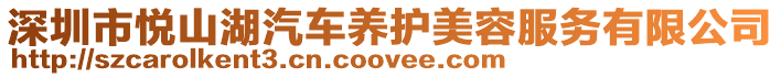 深圳市悅山湖汽車養護美容服務有限公司