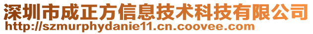 深圳市成正方信息技術(shù)科技有限公司