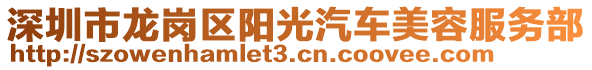 深圳市龍崗區(qū)陽光汽車美容服務部
