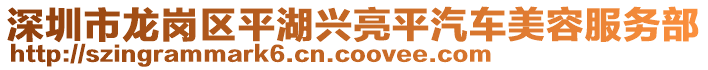 深圳市龍崗區(qū)平湖興亮平汽車美容服務(wù)部