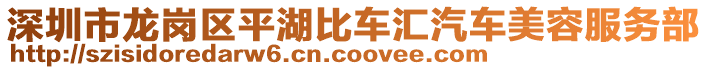 深圳市龍崗區(qū)平湖比車匯汽車美容服務(wù)部