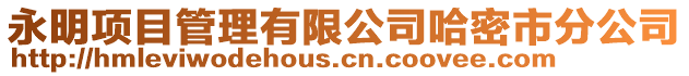 永明項目管理有限公司哈密市分公司