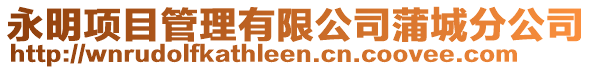 永明項目管理有限公司蒲城分公司