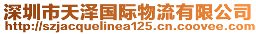 深圳市天澤國(guó)際物流有限公司