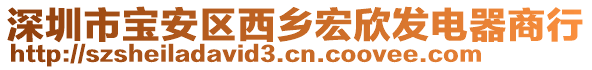 深圳市寶安區(qū)西鄉(xiāng)宏欣發(fā)電器商行