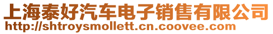 上海泰好汽車電子銷售有限公司
