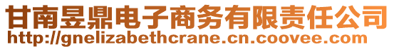 甘南昱鼎電子商務(wù)有限責(zé)任公司