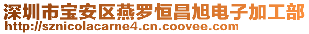 深圳市寶安區(qū)燕羅恒昌旭電子加工部