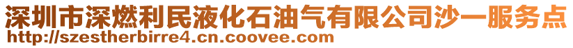 深圳市深燃利民液化石油氣有限公司沙一服務(wù)點(diǎn)