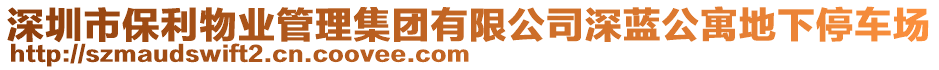 深圳市保利物业管理集团有限公司深蓝公寓地下停车场