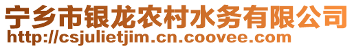 寧鄉(xiāng)市銀龍農(nóng)村水務(wù)有限公司