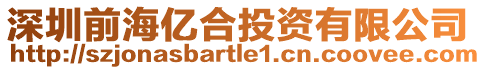 深圳前海億合投資有限公司