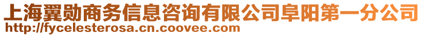 上海翼勛商務信息咨詢有限公司阜陽第一分公司
