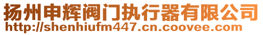 揚(yáng)州申輝閥門執(zhí)行器有限公司