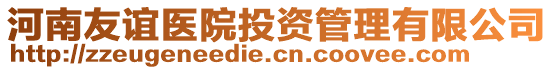 河南友誼醫(yī)院投資管理有限公司