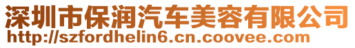 深圳市保潤汽車美容有限公司